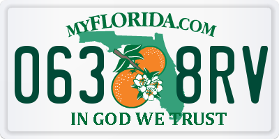 FL license plate 0638RV