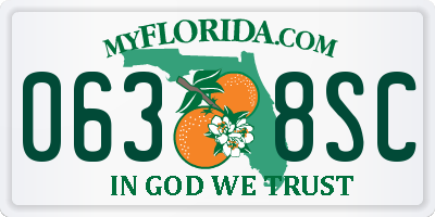 FL license plate 0638SC