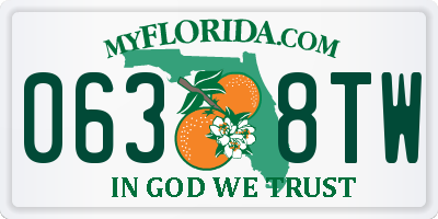 FL license plate 0638TW