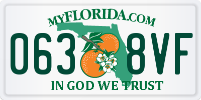 FL license plate 0638VF