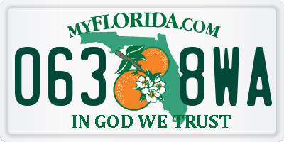 FL license plate 0638WA