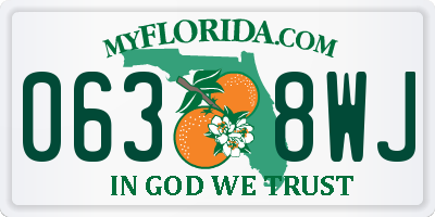 FL license plate 0638WJ