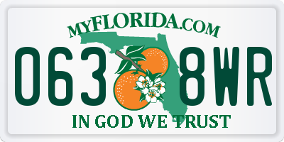 FL license plate 0638WR