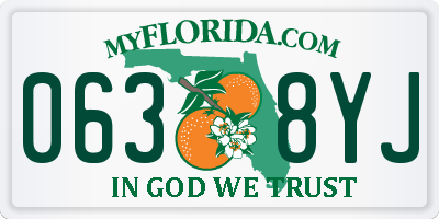 FL license plate 0638YJ