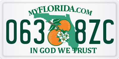 FL license plate 0638ZC