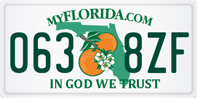 FL license plate 0638ZF
