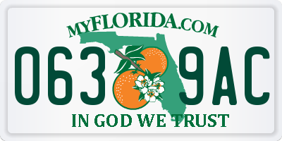 FL license plate 0639AC