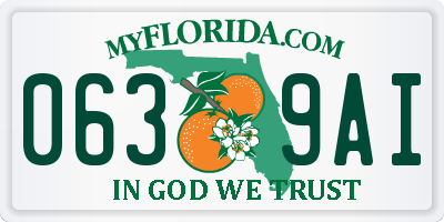 FL license plate 0639AI