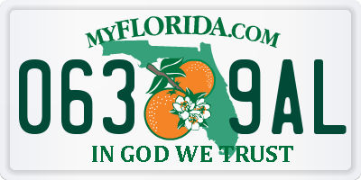 FL license plate 0639AL
