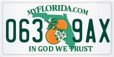 FL license plate 0639AX