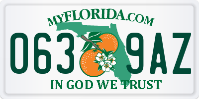 FL license plate 0639AZ