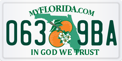 FL license plate 0639BA