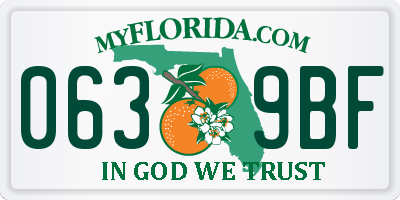 FL license plate 0639BF
