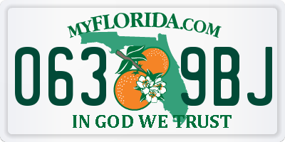 FL license plate 0639BJ