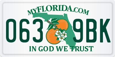 FL license plate 0639BK