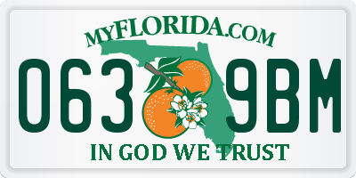 FL license plate 0639BM