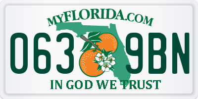 FL license plate 0639BN
