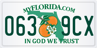 FL license plate 0639CX