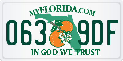 FL license plate 0639DF