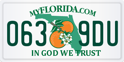 FL license plate 0639DU