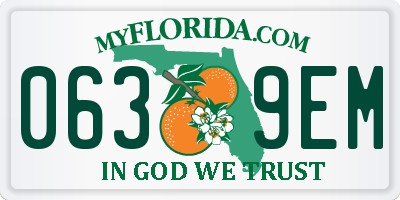 FL license plate 0639EM