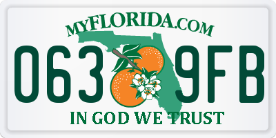 FL license plate 0639FB