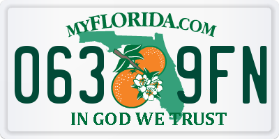 FL license plate 0639FN
