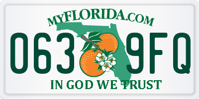 FL license plate 0639FQ