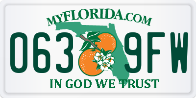 FL license plate 0639FW