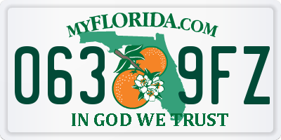 FL license plate 0639FZ