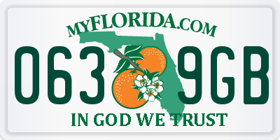 FL license plate 0639GB