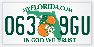 FL license plate 0639GU