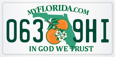 FL license plate 0639HI