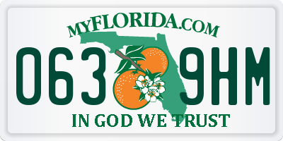 FL license plate 0639HM