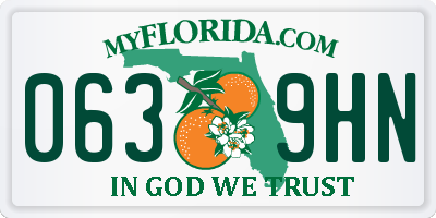 FL license plate 0639HN