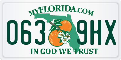 FL license plate 0639HX