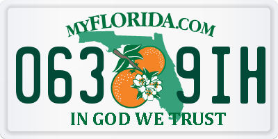 FL license plate 0639IH
