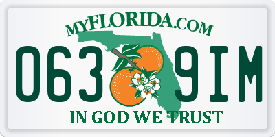 FL license plate 0639IM