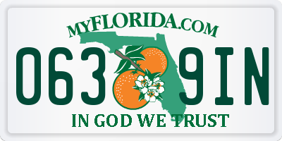 FL license plate 0639IN