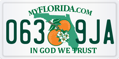 FL license plate 0639JA
