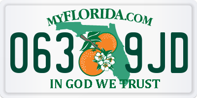 FL license plate 0639JD