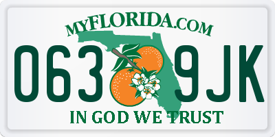 FL license plate 0639JK