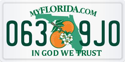 FL license plate 0639JO