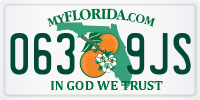 FL license plate 0639JS