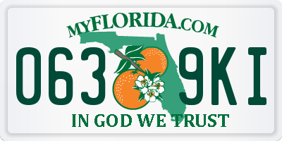 FL license plate 0639KI