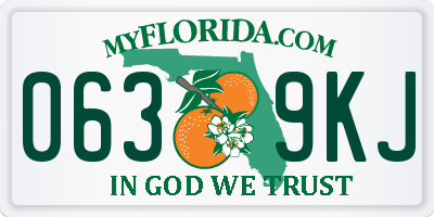 FL license plate 0639KJ