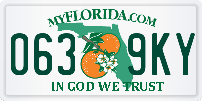 FL license plate 0639KY
