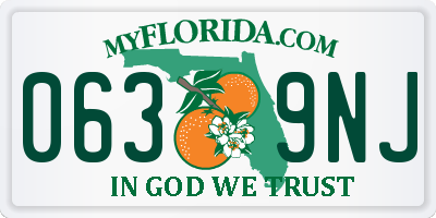 FL license plate 0639NJ