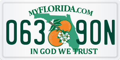 FL license plate 0639ON