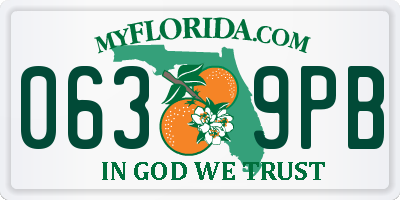 FL license plate 0639PB
